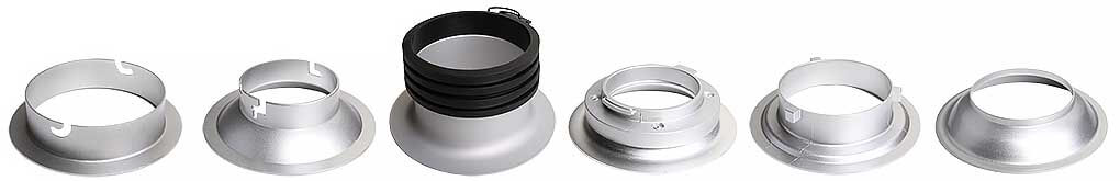 Snaplux adapters available for most flash brands