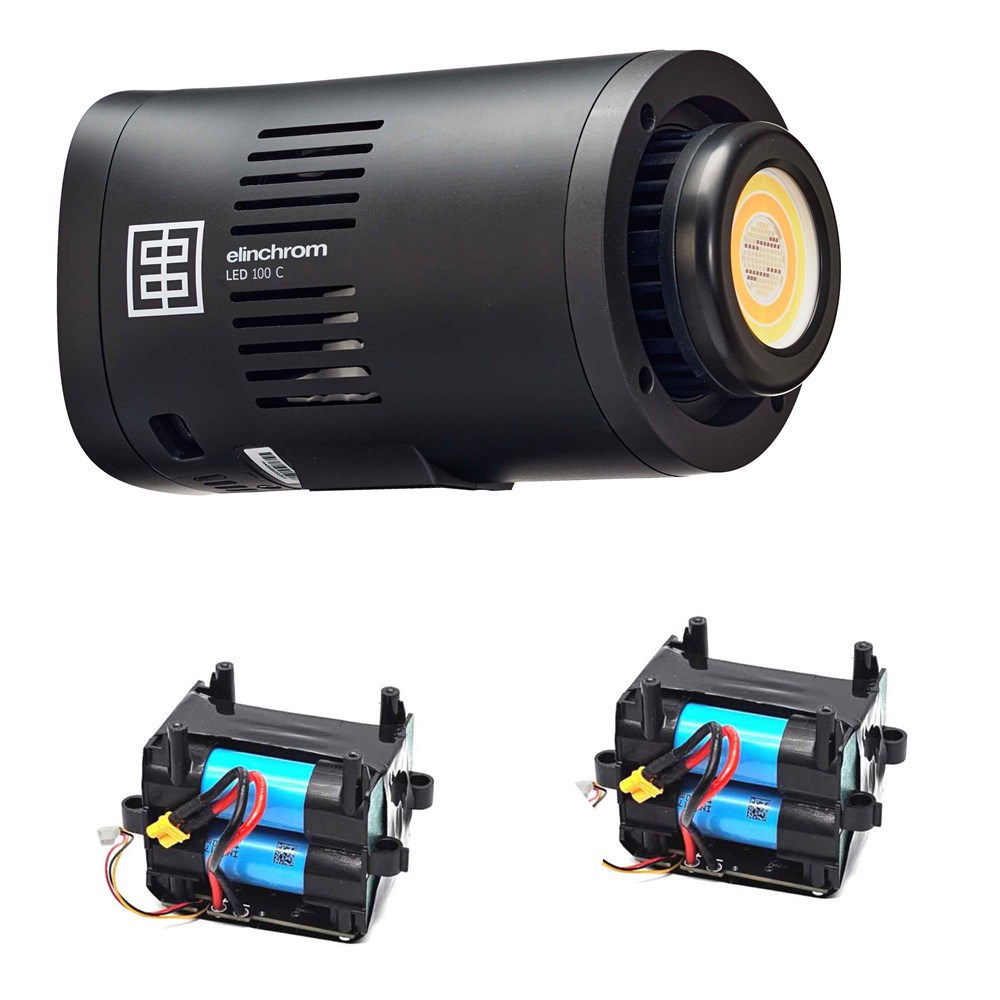 Elinchrom LED 100 C with spare batteries