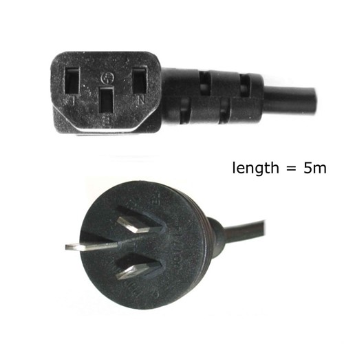 Power Cord C13 Angled 5 m for Austraila