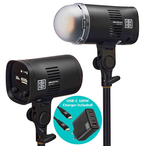 Elinchrom LED 100 C LED Light Dual Kit with Ladegerät