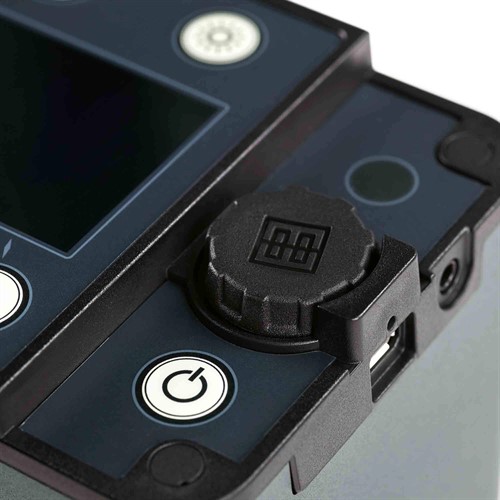 Large control knob for menu control and output power