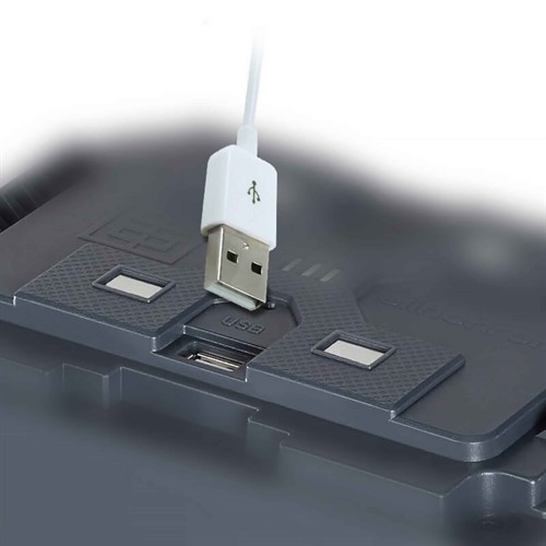 LED indikatorer visar batteriets status