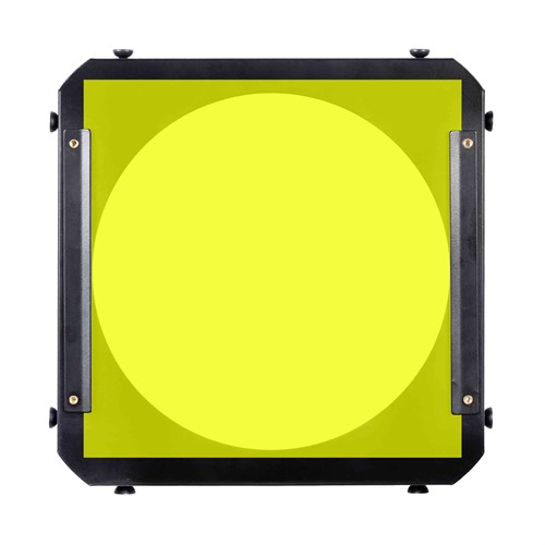 Gelatin filter with size 21x21cm mounted on the holder