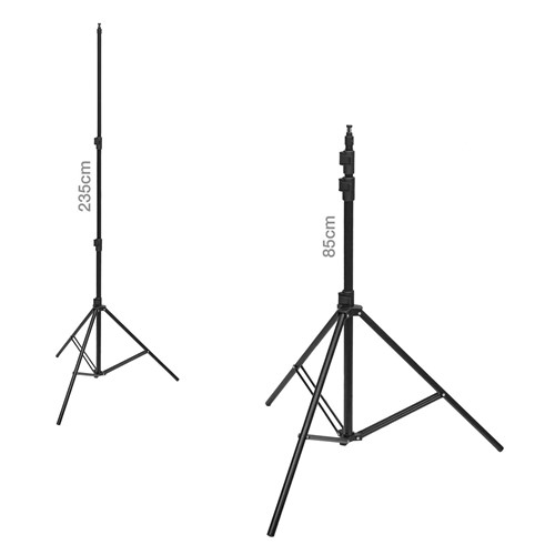 Adjustable height between 85-235cm
