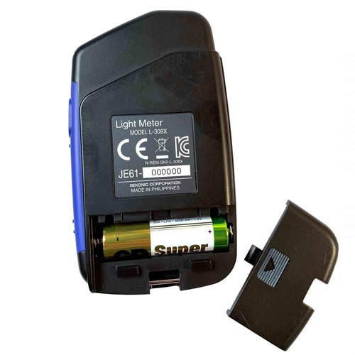 The L-308X is powered by a 1.5V AA battery